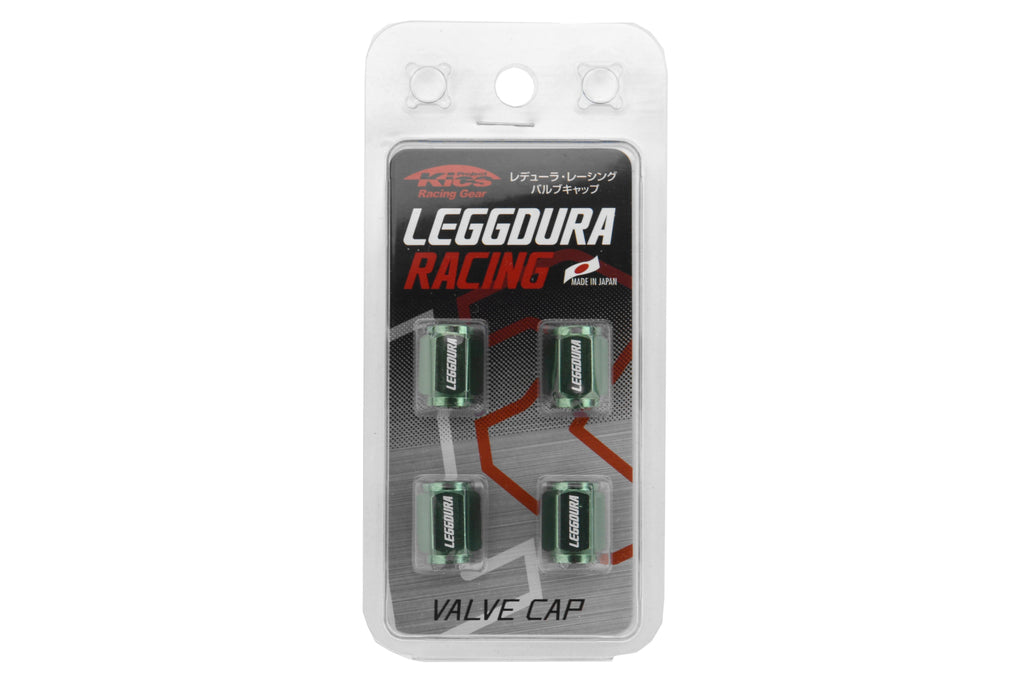 Project Kics Leggdura Racing Green Valve Cap - Universal