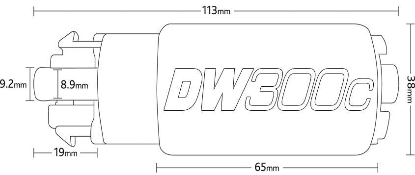 DeatschWerks DW300C Series Fuel Pump w/ Install Kit - Subaru/Scion Models (inc. 2013-2016 Scion FR-S / 2015+ WRX)