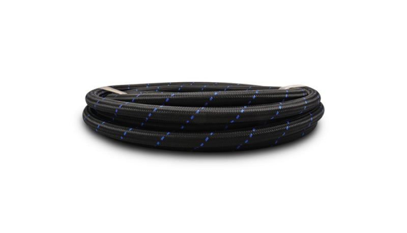 Vibrant Performance 5ft Roll of Black Blue Nylon Braided Flex Hose, AN -4AN, Hose ID 0.22in, Performance Hose & Fluid/Air Plumbing - Part 11984B