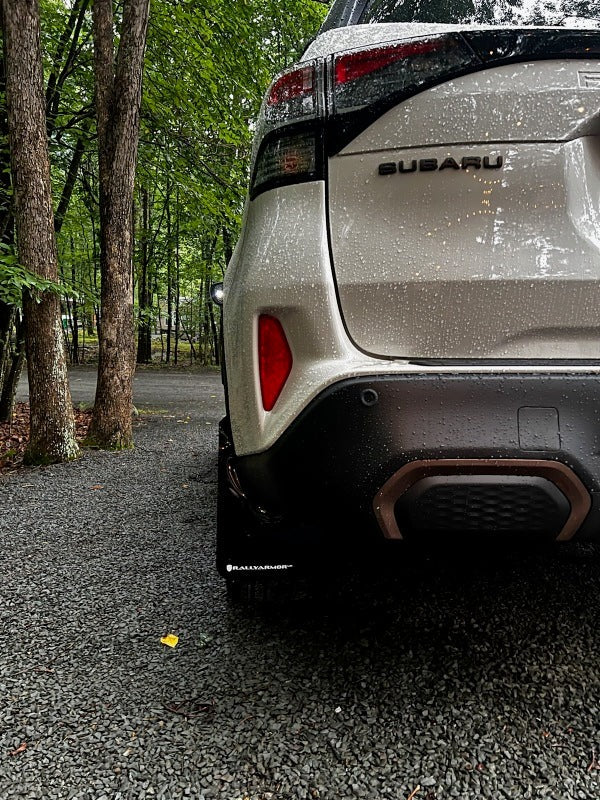 Rally Armor UR Mud Flap w/Metallic Black Logo - Black - 2025-2026 Subaru Forester Hybrid