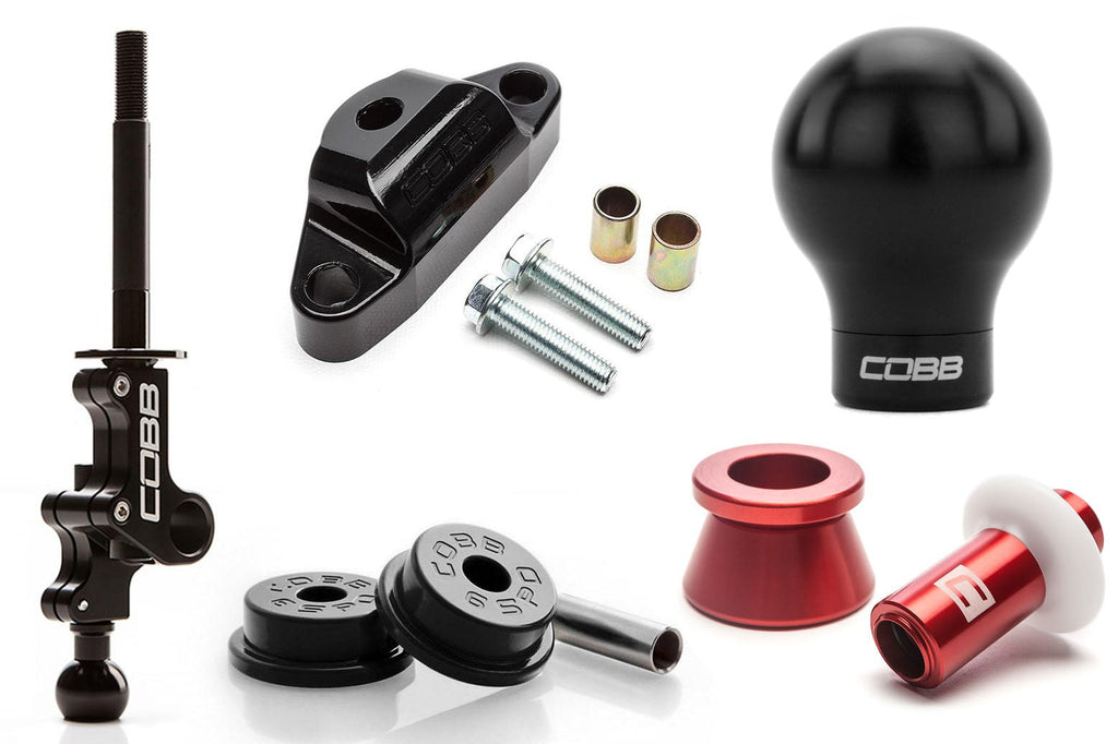 Cobb Stg 2+ Drivetrain Pkg w/ Weighted Shift Knob - Red Knob / Black Lockout - 2004-2021 Subaru STI 6MT