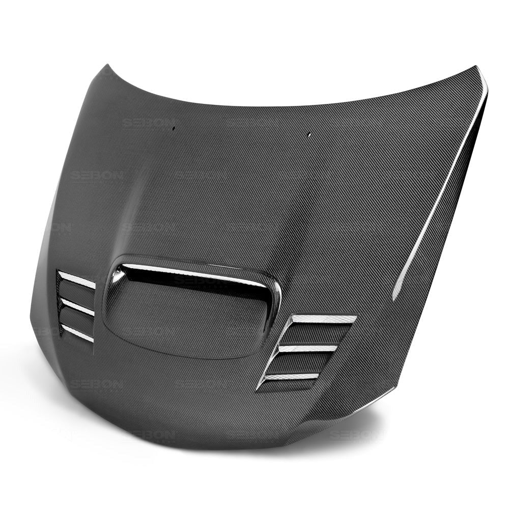 Seibon Carbon Fiber CWII Style Hood - 2008-2014 Subaru WRX / STI