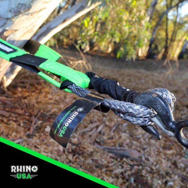 Rhino USA Synthetic Soft Shackle (2Pk 3/8InX22In) (Green)