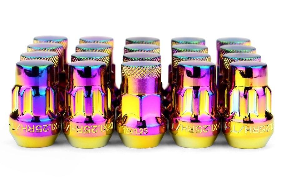 Wheel Mate Muteki SR35 Close End Lug Nuts w/ Lock Set - Neon 12x1.25 35mm