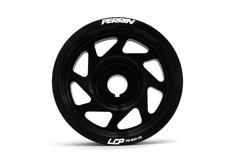 PERRIN Lightweight Crank Pulley Black - Subaru Models (inc. 2002-2014 WRX / 2004-2021 STI)