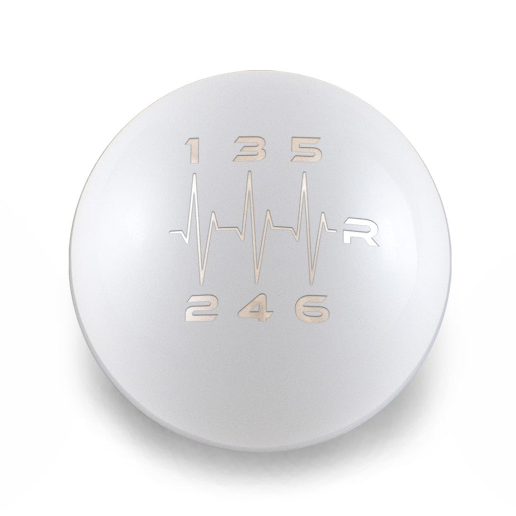 Billetworkz Weighted Shift Knob - 6 Speed Heartbeat Engraving - Subaru WRX 2015-2025