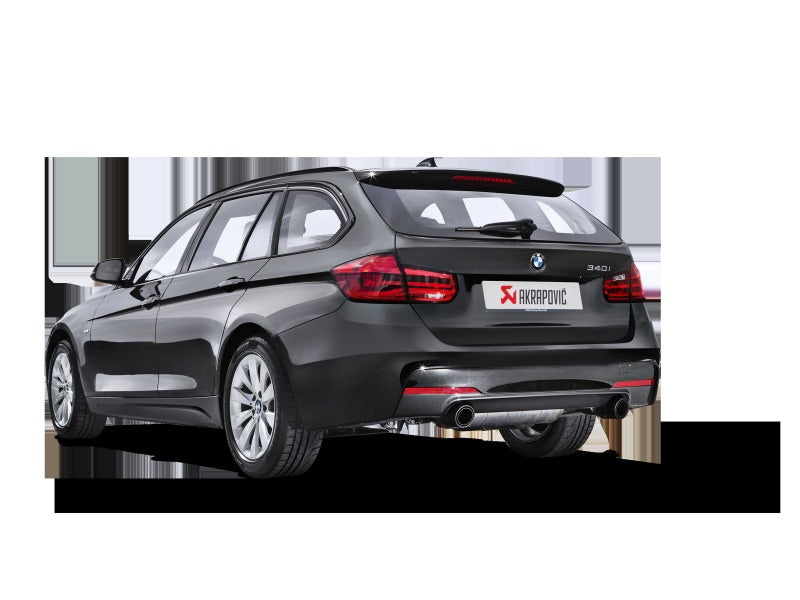 Akrapovic Evolution Line Cat Back Stainless Steel with Carbon Tips (Req. Link Pipe) for 2016-2017 BMW 340i (F30 F31) - MTP-BM/SS/2H