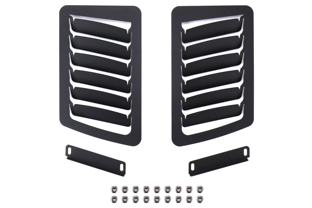 Verus Engineering Hood Louver Kit Small Louvers Only Powder Coated Black - 2013-2021 Scion FRS / Subaru BRZ / Toyota 86