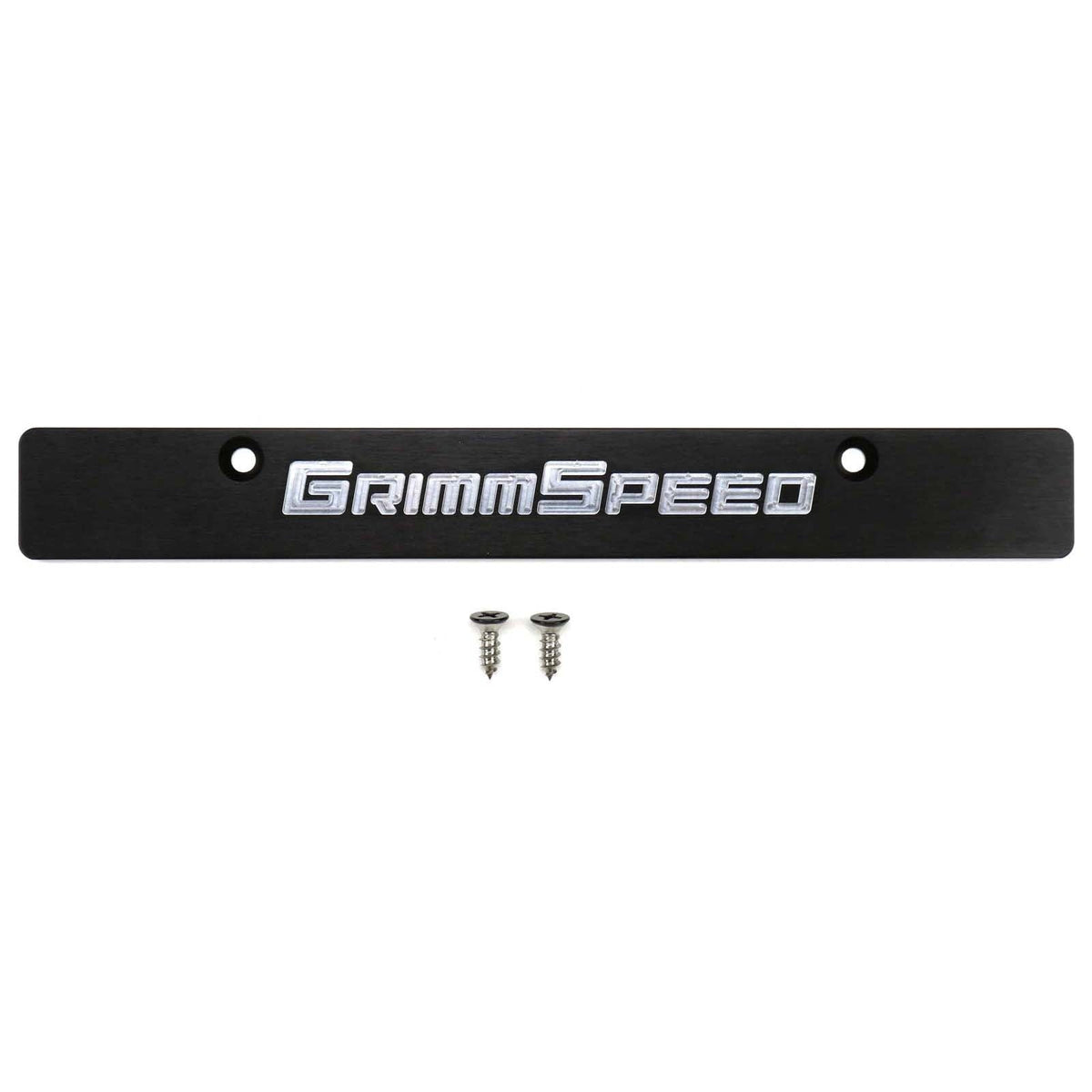 GrimmSpeed License Plate Delete Black/Silver - 2006-2014 Subaru WRX/STI
