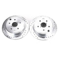Power Stop Rear Evolution Drilled & Slotted Rotors - Pair - 2015-2021 Subaru WRX
