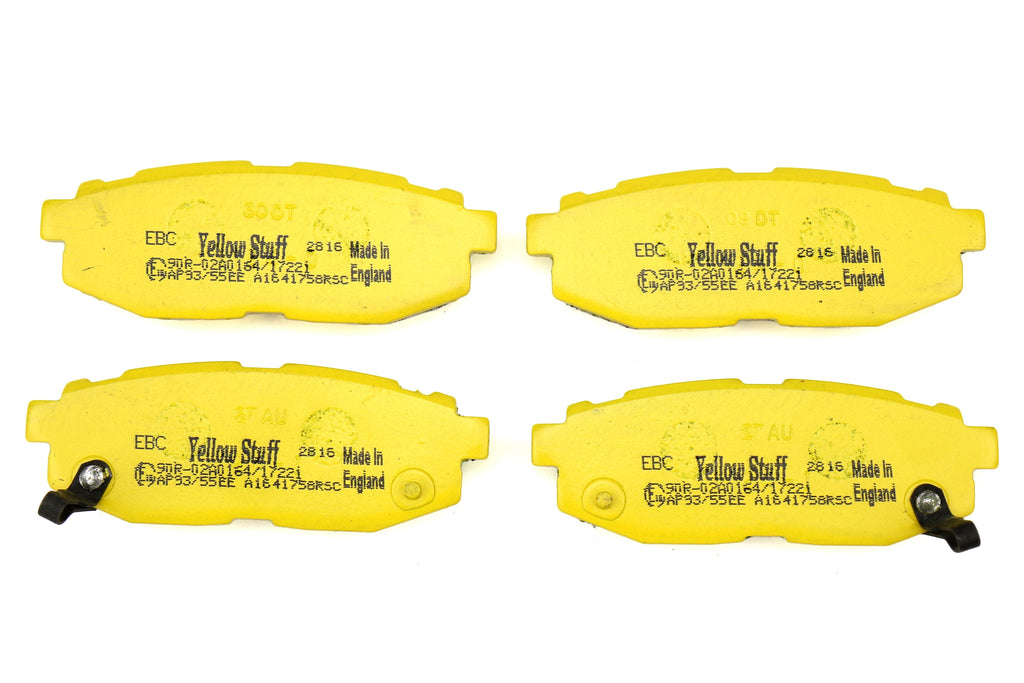 EBC Brakes Yellowstuff Street And Track Rear Brake Pads - 2022-2026 Subaru WRX (Manual Parking Brake) / 2013-2016 Scion FR-S / 2013+ Subaru BRZ / 2017-2020 Toyota GT86)