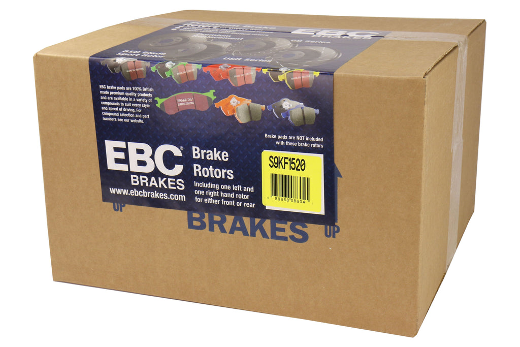 EBC Brakes S9 Front Brake Kit Yellowstuff Pads and USR Rotors - 2005-2017 Subaru STI