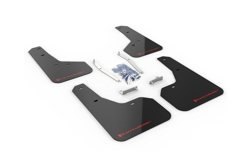 Rally Armor UR Mudflaps Black Urethane Red Logo - 2019-2024 Subaru Forester