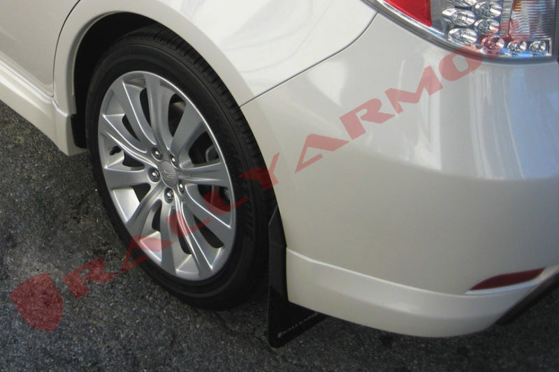 Rally Armor Black UR Mud Flap w/Grey Logo - 2008-2010 Subaru WRX / 08-11 Impreza 2.5i (Hatch/Sedan)