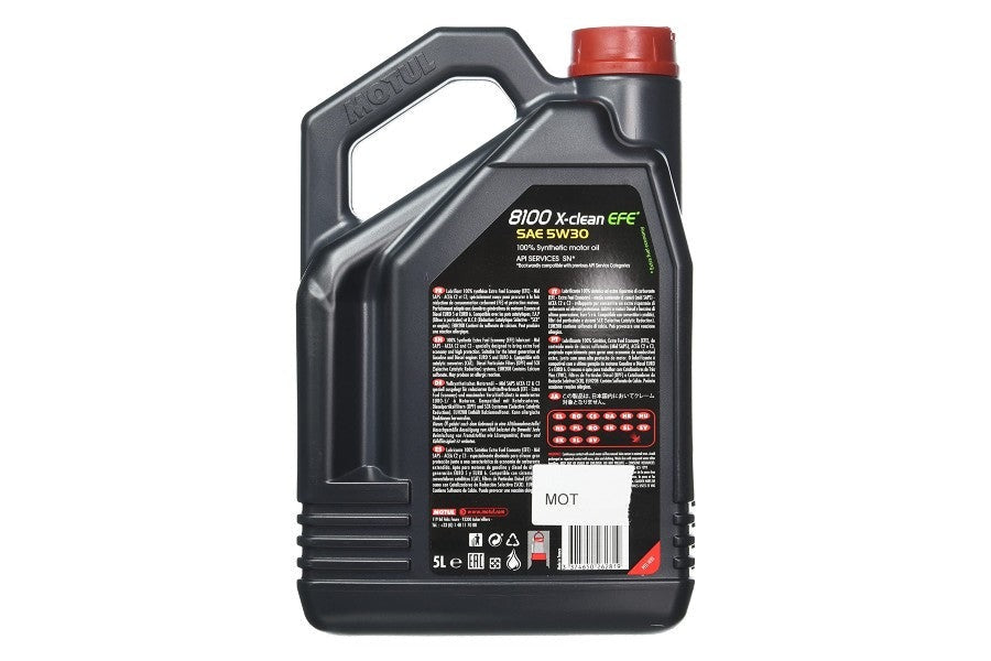 Motul 8100 X-Clean EFE 5W30 Synthetic Engine Oil (5 Liter Jug)