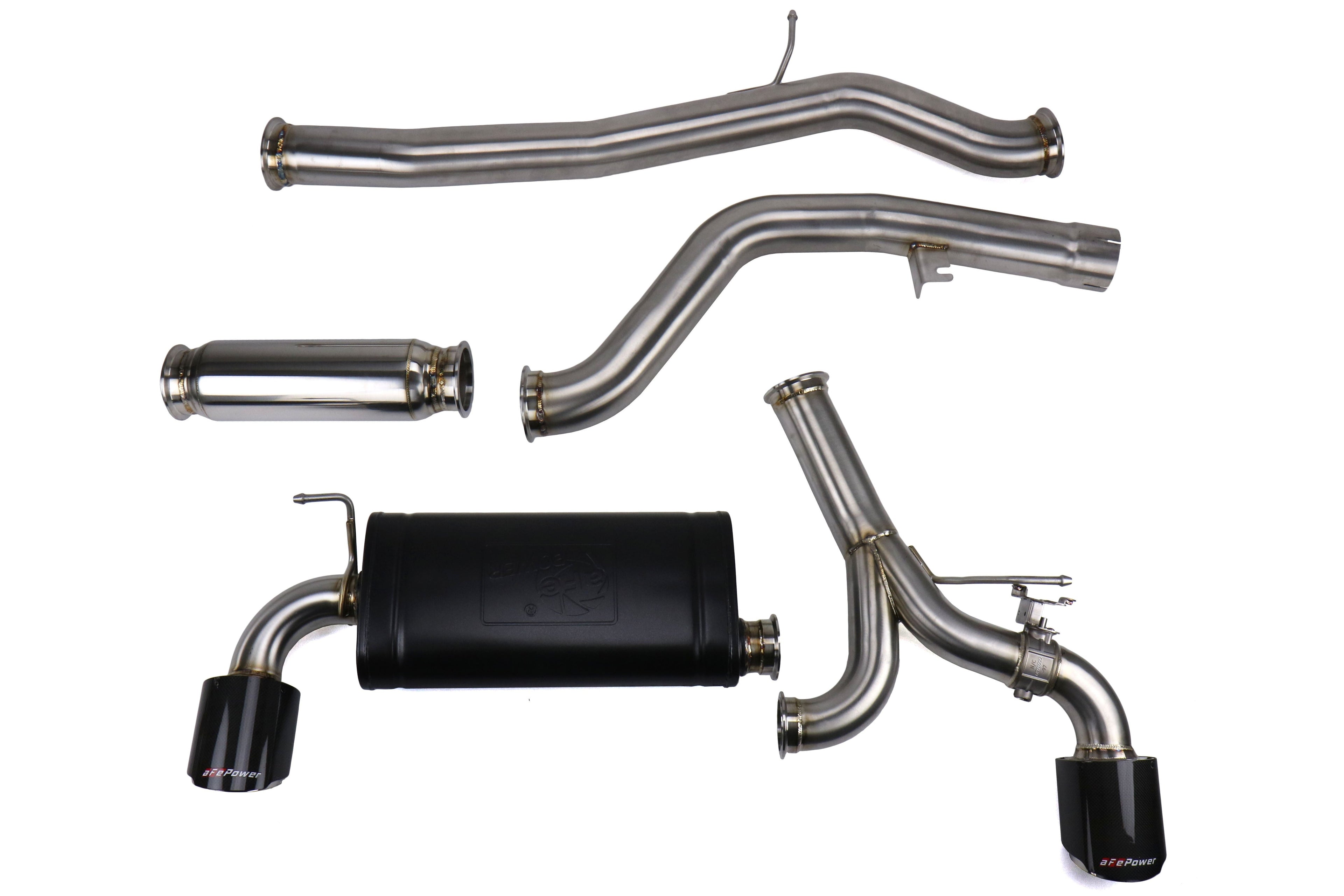 aFe Takeda Cat-Back Stainless Steel Cat-Back Exhaust System w/Carbon Tips - 2020-2024 Toyota Supra