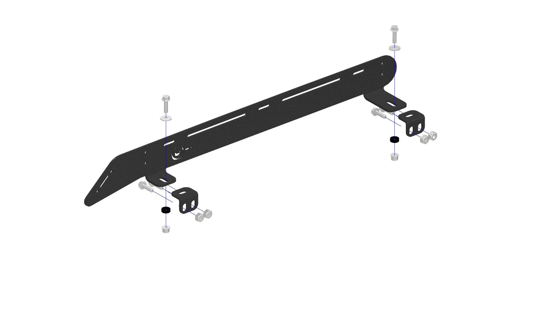 Polaris RZR XP 1000/900 4 Seat 3/4 Roof Rack Cutout for 30 Inch Light Bar Prinsu