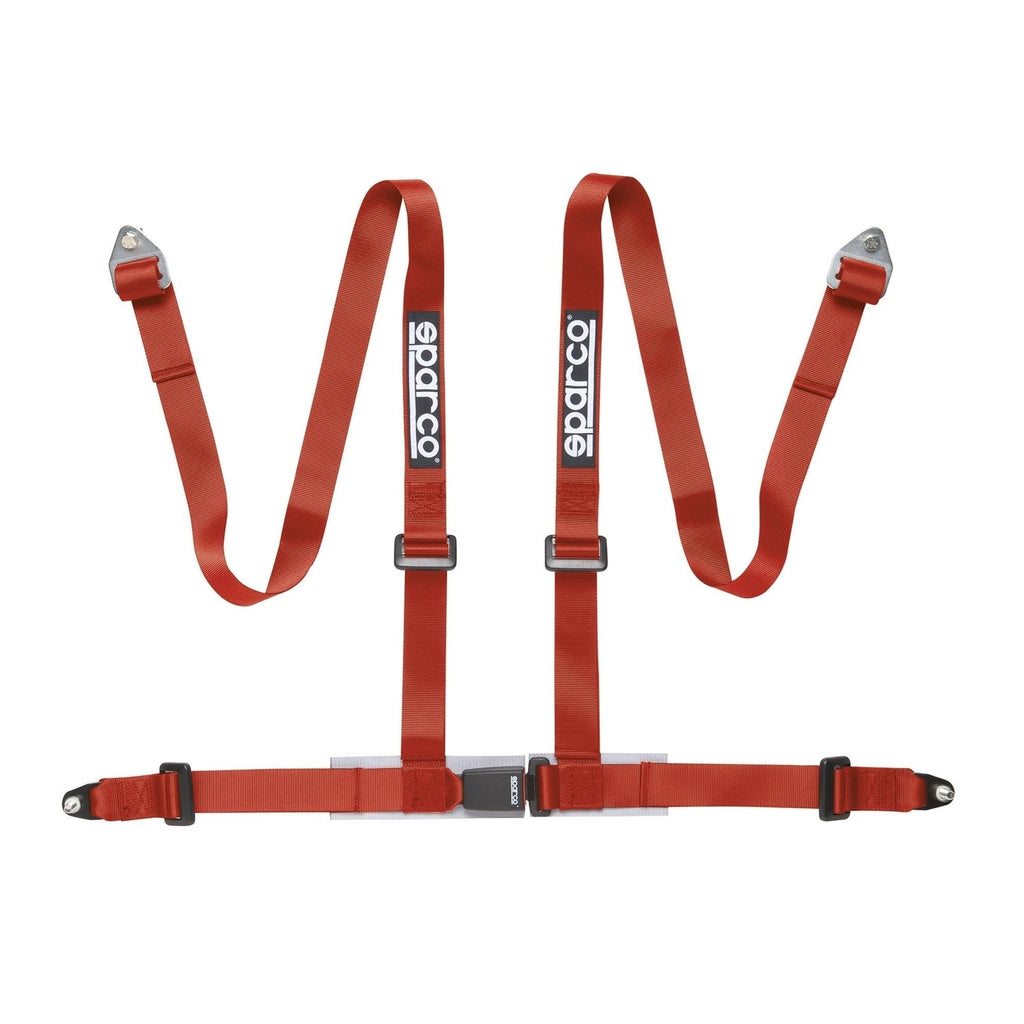 Sparco 2 Inch 4-Point Bolt-In Harness Red - Universal