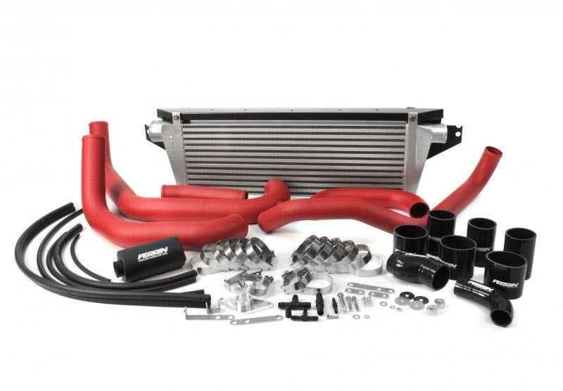 PERRIN Front Mount Intercooler Core & Mounting Beam, Black Core - 2002-2007 Subaru WRX / 2004-2007 STI