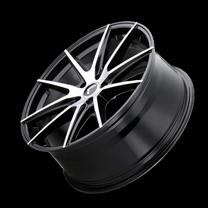 Kraze KR193 Turismo 20x8.5 5x115 +38 Offset Gloss Black Machined Wheel