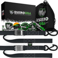 Rhino USA Cambuckle Motorcycle Tiedown Straps 2-Pack (Red) 1.5In X 8Ft