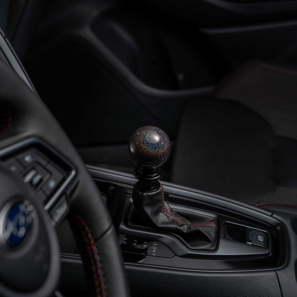 Billetworkz Automatic Shifter - Rainbow Sparkle - Fits Subaru CVT: WRX (15–21), Crosstrek (13–23), Forester (14–18), Impreza (12–23), Legacy/Outback (10–14)