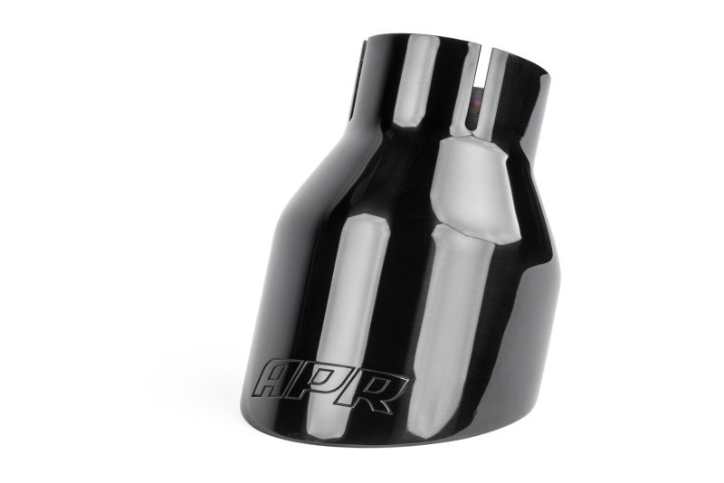 APR Double-Walled 4in Slash-Cut Tips - Polished Diamond Black - Set of 2