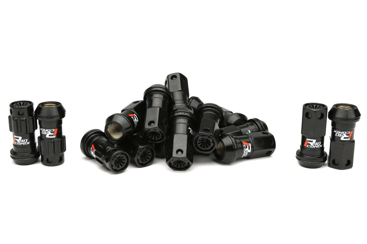 Project Kics R40 Iconix Locking Lug Nuts Black M12X1.25