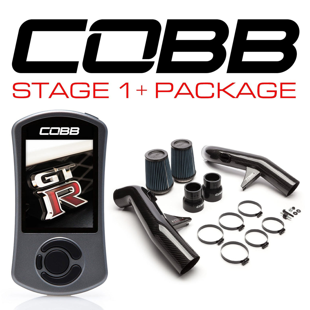 Cobb Stage 1+ Carbon Fiber Power Package (NIS-006) w/ TCM Flashing - 2008-2014 Nissan GT-R