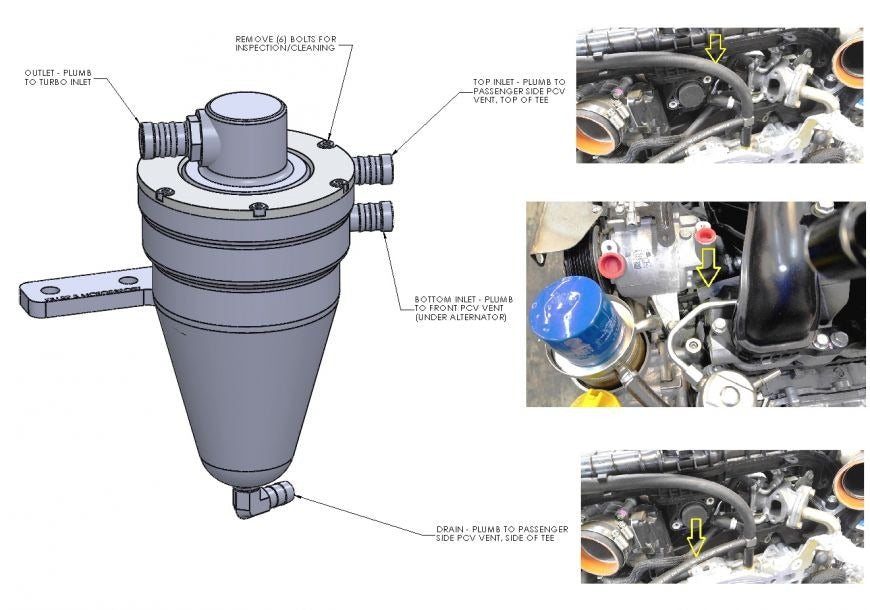 Killer B GR MV3S Air Oil Separator - 2008-2014 Subaru WRX / 2008-2021 STI / 2005-2009 Legacy GT / 2005-2009 Outback XT