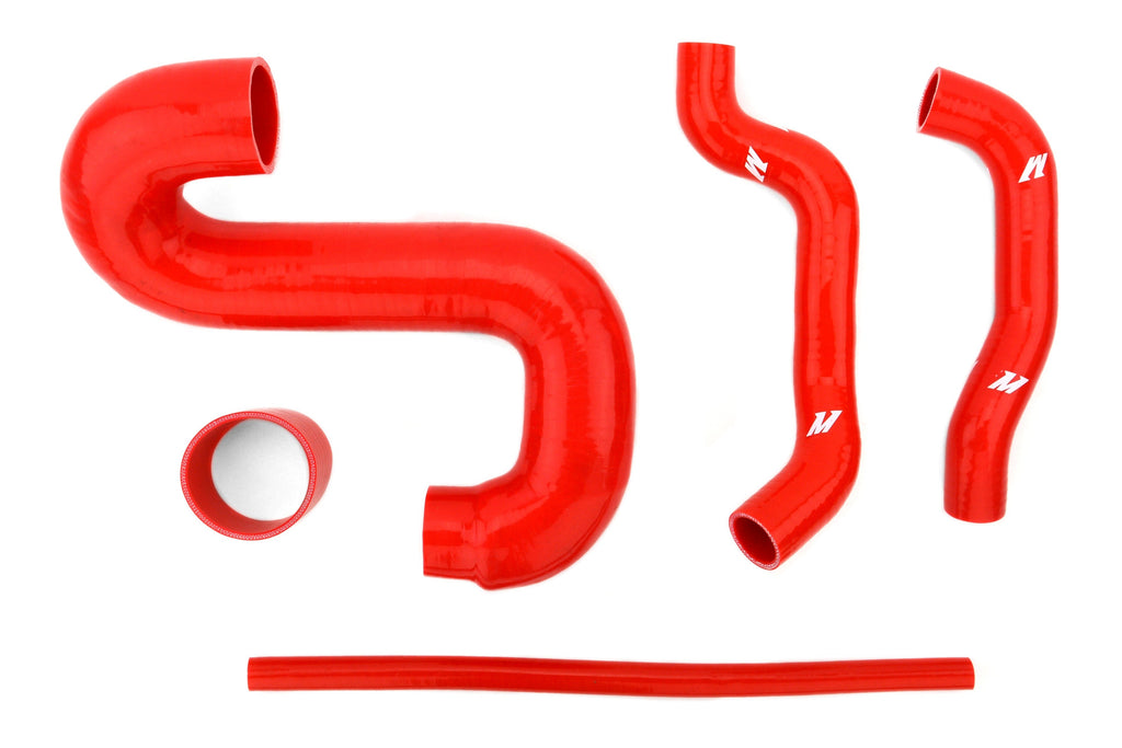 Mishimoto Silver Top Mount Intercooler w/ Red Hoses - 2002-2007 Subaru WRX / 2004-2007 STI