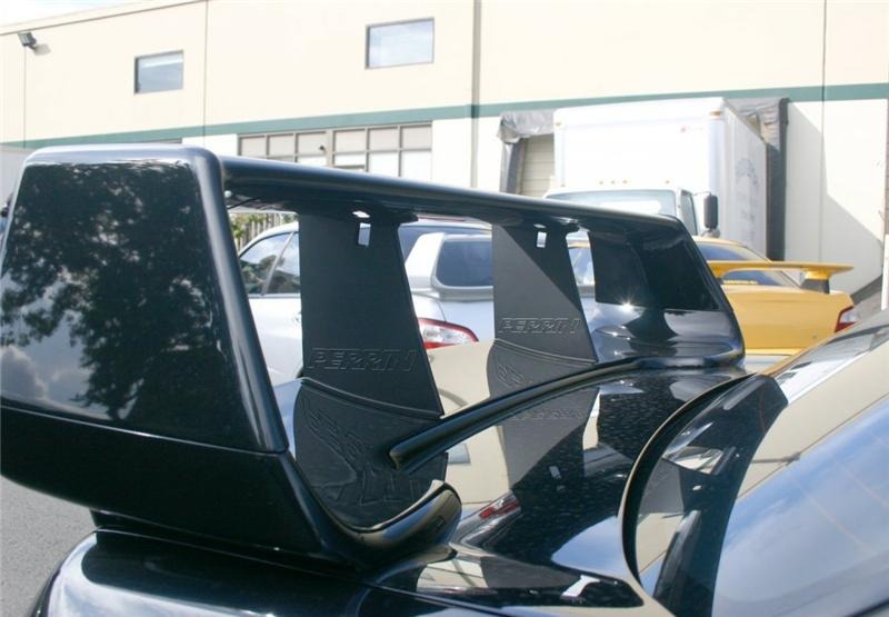 PERRIN Wing Stabilizer for FACTORY STI WING ONLY, Black - 2002-2007 Subaru WRX / 2004-2007 STI