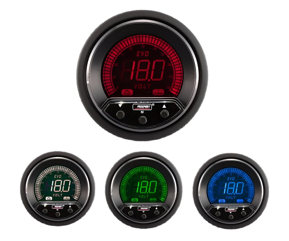 ProSport 2-1/16" Premium Evo Electrical Volt Gauge