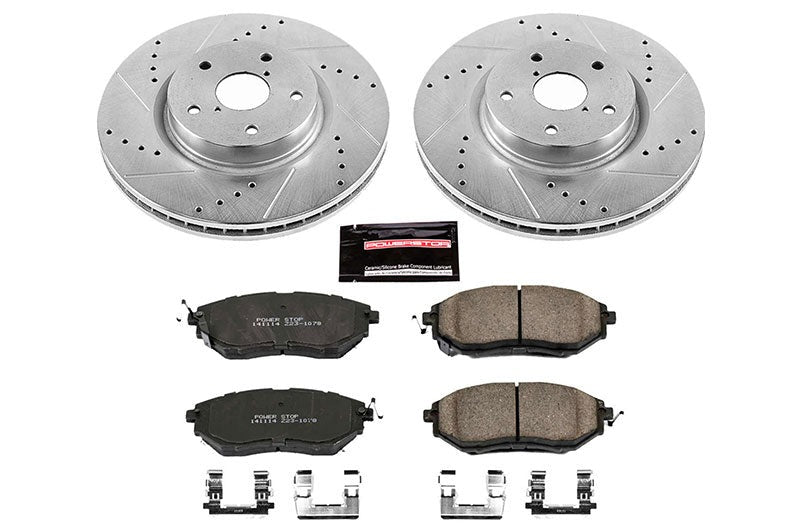 Power Stop Z23 Evolution Brake Kit (Front) - 2015-2021 Subaru WRX / 2015-2017 Legacy / 2006-2014 Tribeca / 2015-2019 Outback