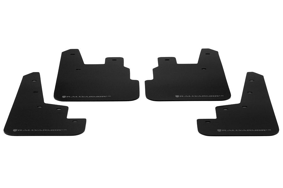 Rally Armor UR Mudflaps Black Urethane Grey Logo - 2014-2024 Subaru Forester