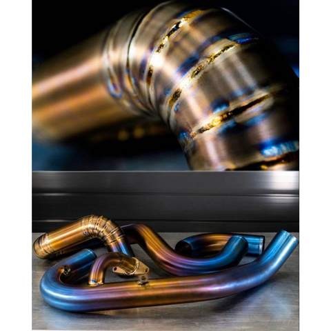 ETS Titanium Rotated Turbo Piping Kit Stock MAF Stock BOV Titanium Burned - 2015-2021 Subaru STI
