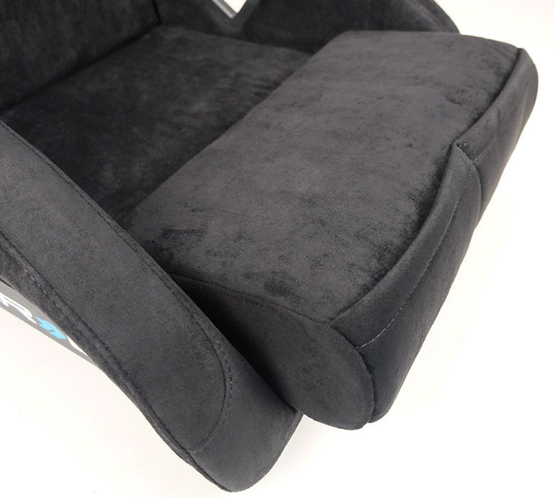 NRG Innovations FRP Bucket Seat ULTRA Edition w/ pearlized back Black alcantara - Universal