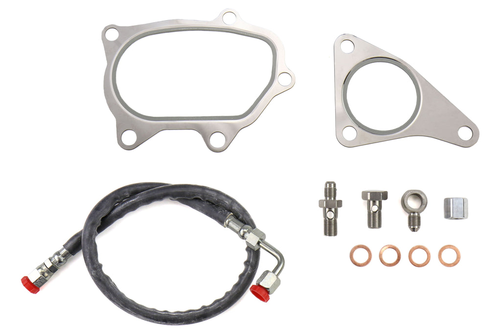 Forced Performance FP BLUE Turbocharger Subaru STI 58mm 8cm EWG w/ Oil Feed Line - 2002-2007 Subaru WRX / 2004-2021 Subaru STI